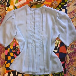 Vintage powder blue blouse